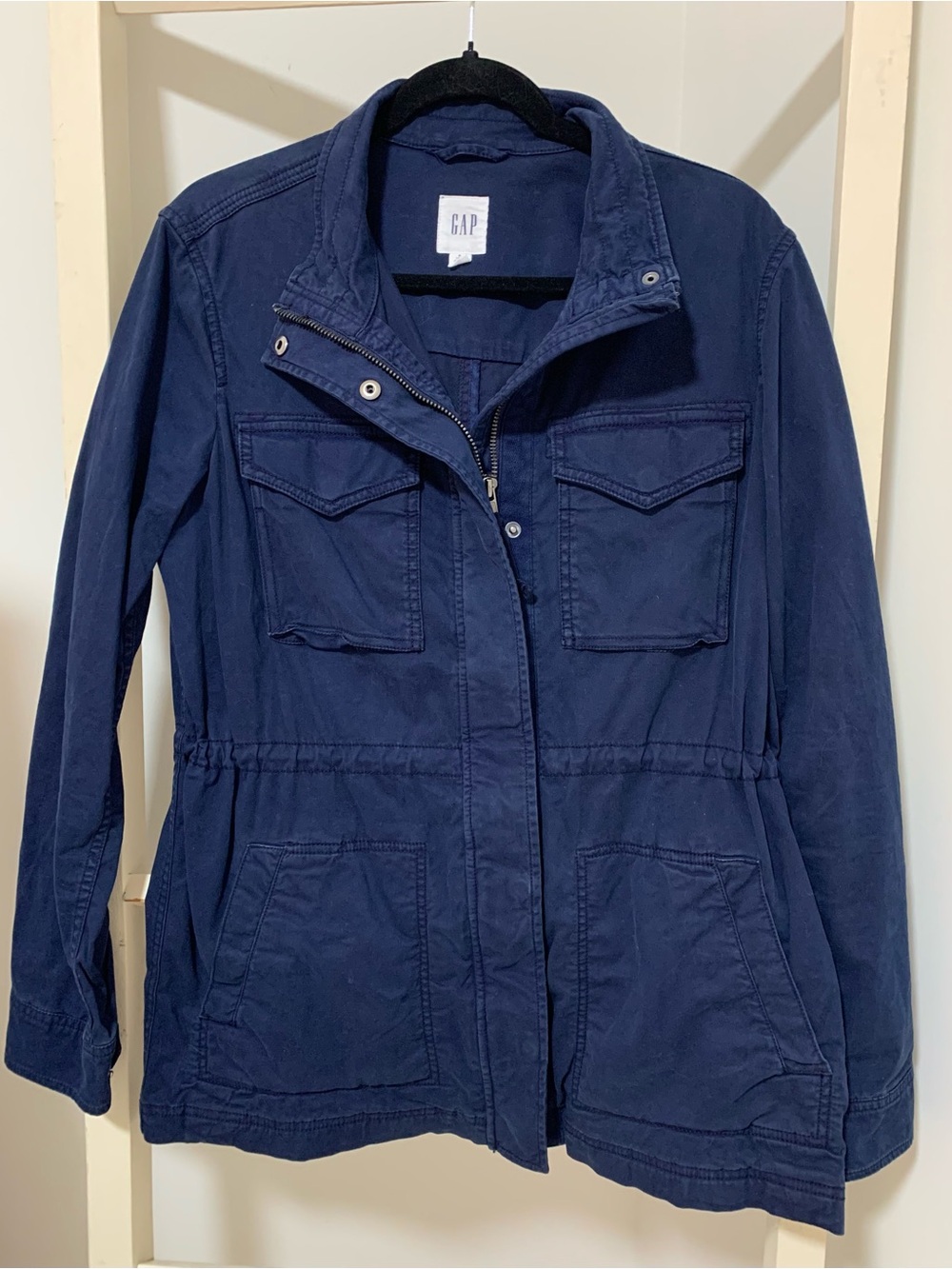 GAP Women’s Dark Navy Utility Jacket with Front Pockets